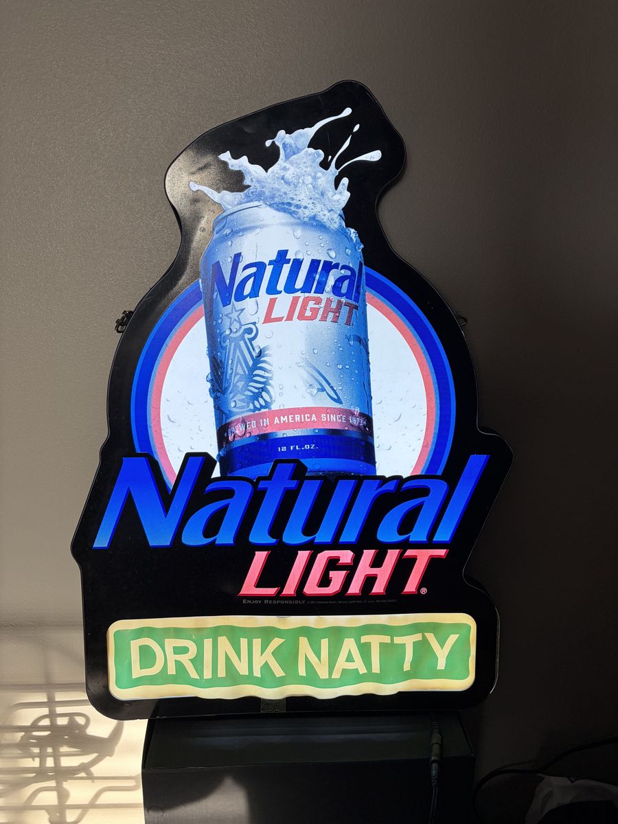 Natural Light LED beer bar sign collectable