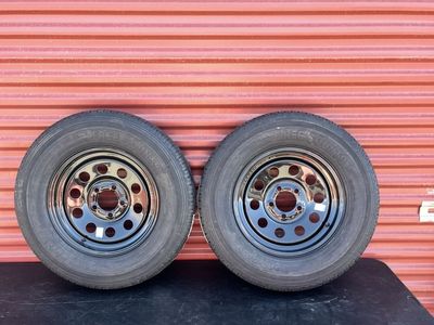 Set Of 2 ST 205/75 R 15 Trailer Tires With Wheels