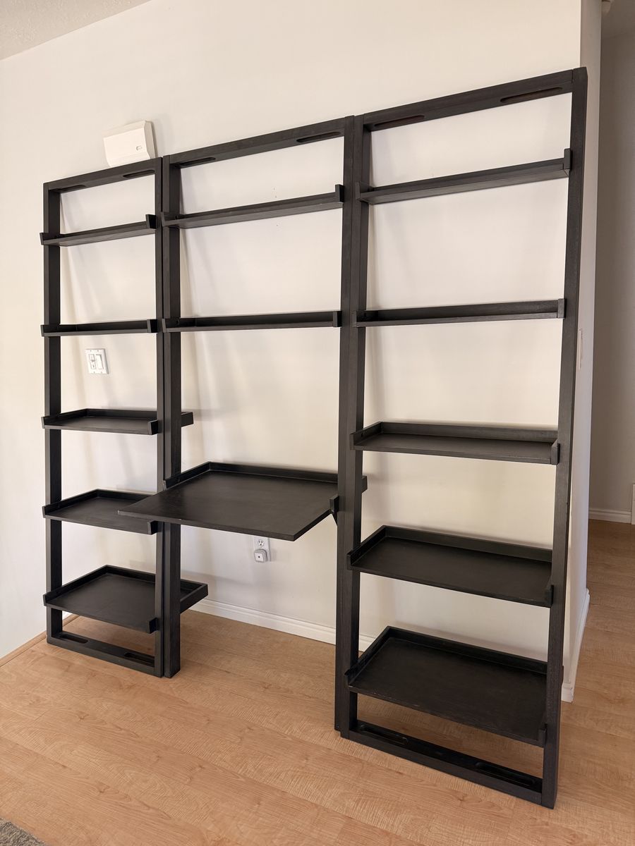 Crate & Barrel 3 Piece Ladder Shelves and Desk