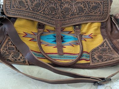 leather western style bag
