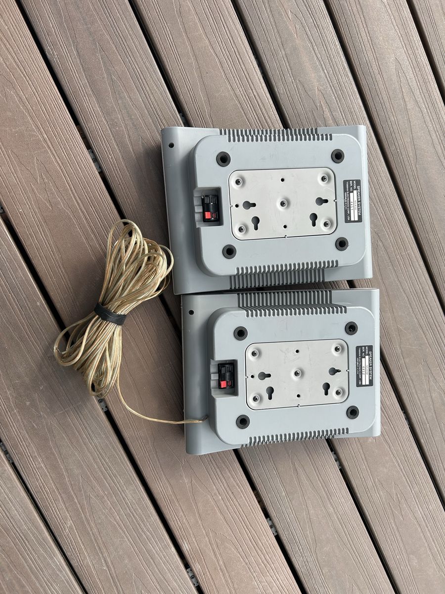 Yamaha NS-A102 Gray Indoor Outdoor Speakers Pair with Wall Mount Brackets