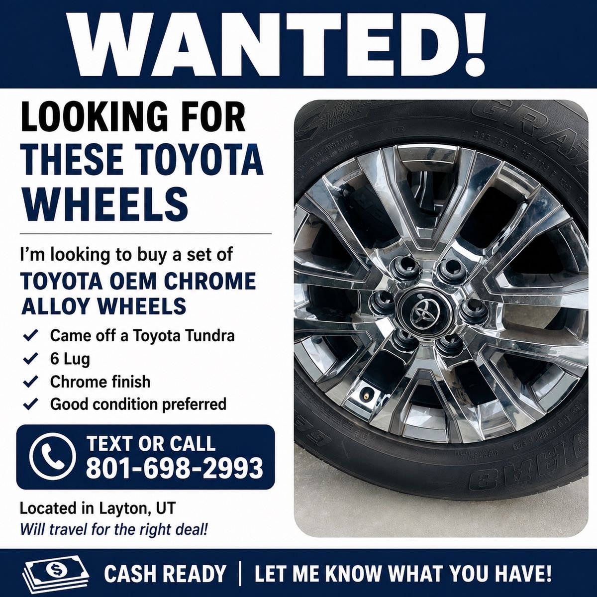 Looking for these Toyota Tacoma wheels (TAKEOFFS)