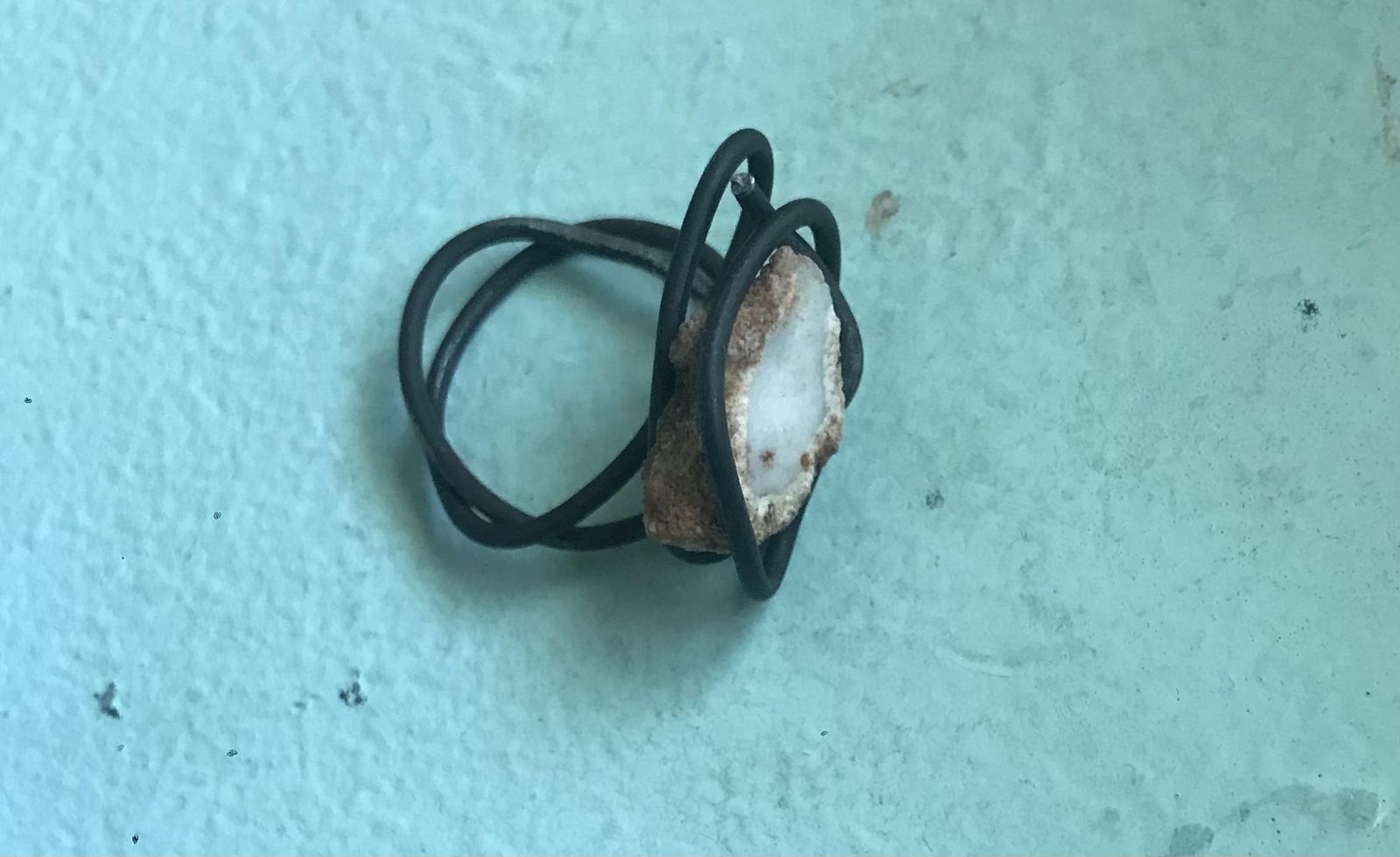 Wire ring with stone