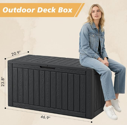 150 Gallon Outdoor Deck Box Waterproof