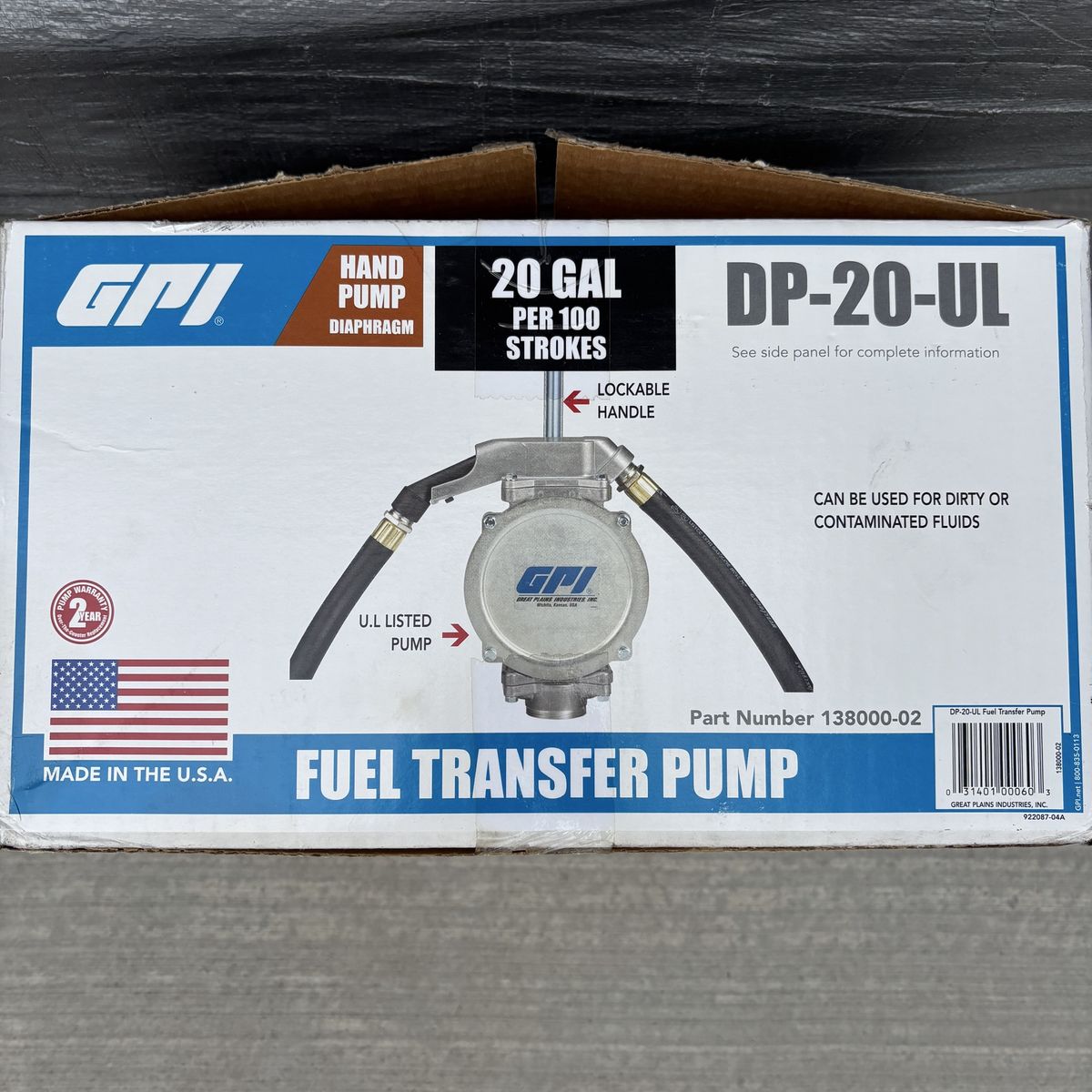 Fuel Transfer Pump GPI DP-20