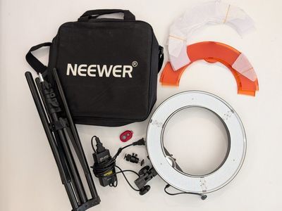 Neewer RL-12 14-Inch Outer LED Ring Light Kit with Stand, Filters & Carrying Bag