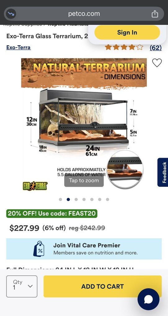 Exo Terra Medium Low (24x18x12)