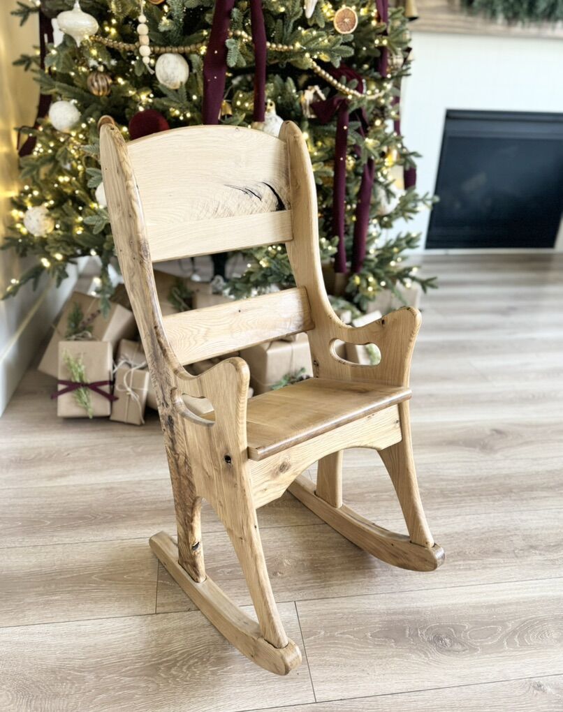 Natural | Raw Wood | Child Size | Rocking Chair