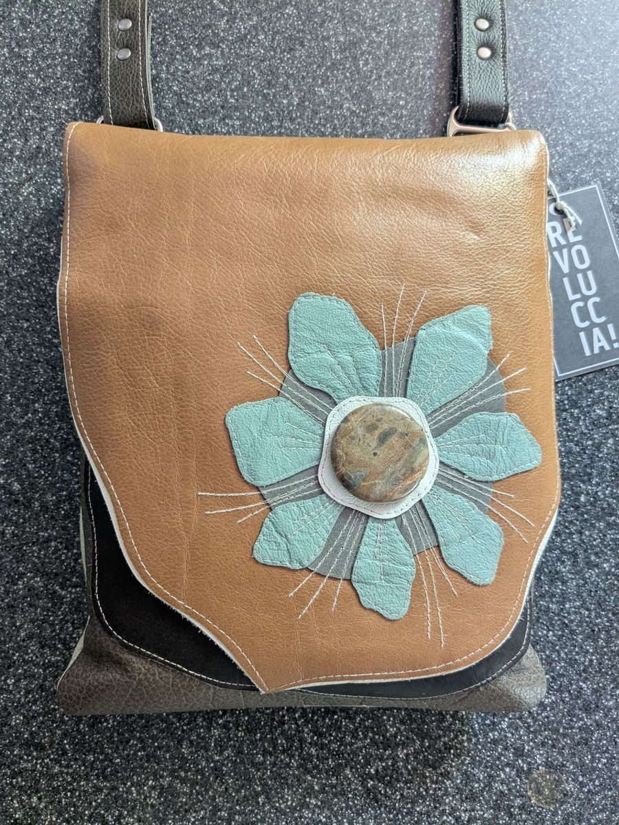 Handmade leather crossbody bag