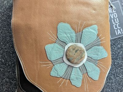 Handmade leather crossbody bag