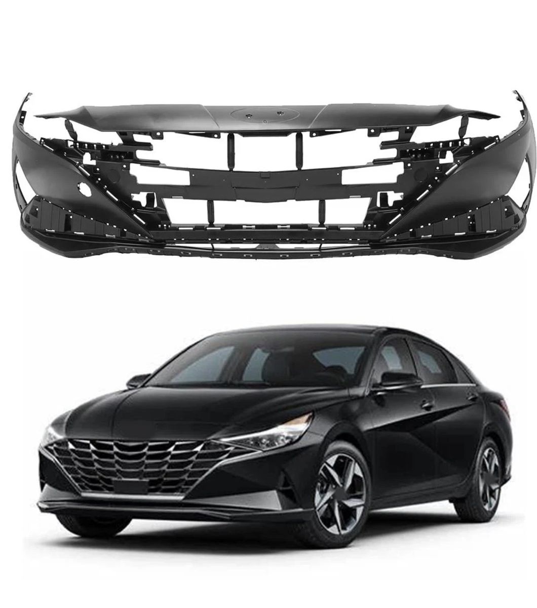 Hyundai Elantra (2021-2023) Front Bumper Cover - Primed, Ready for Paint, New OE Replacement
