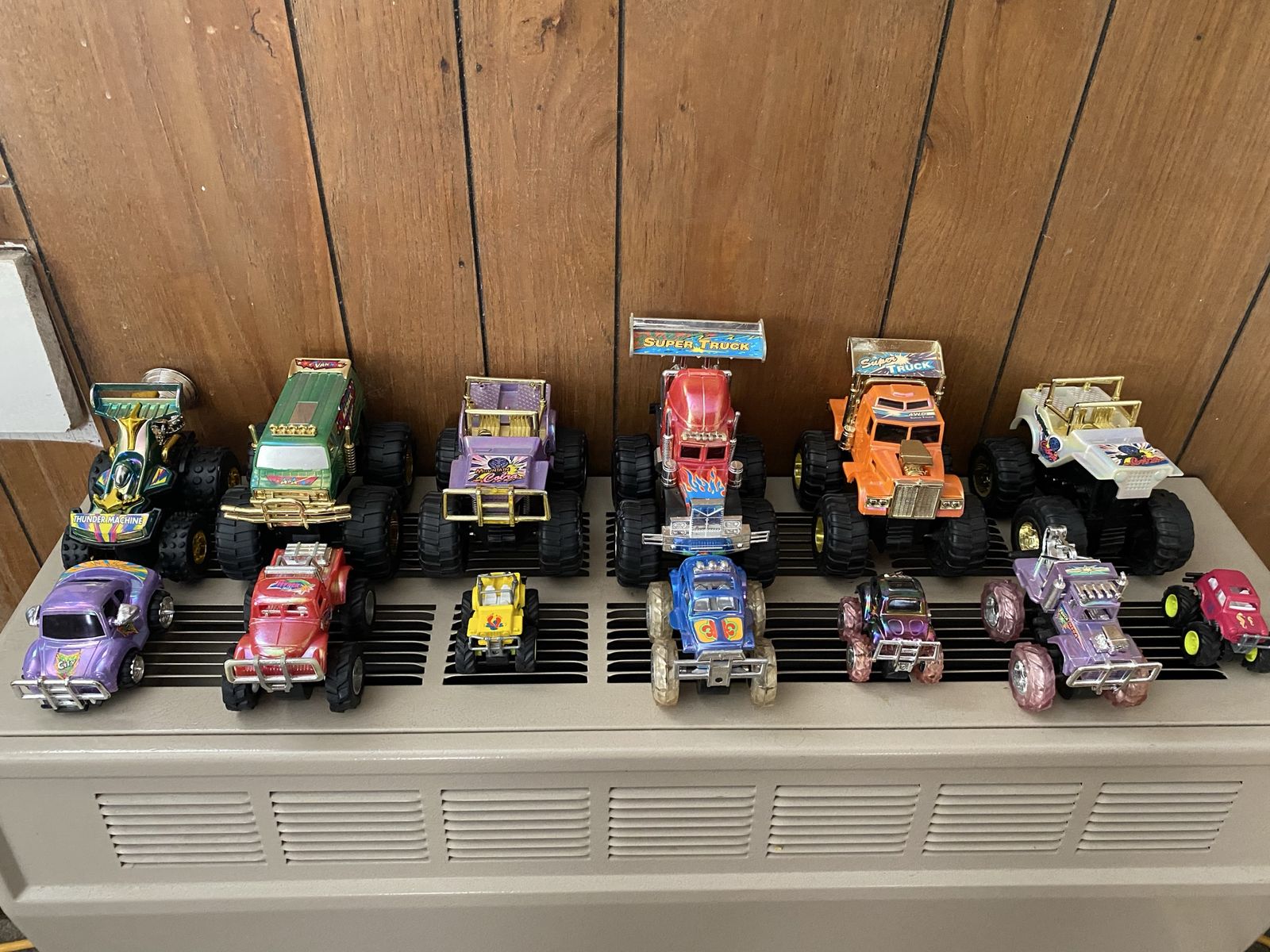 Vintage 1980s Buddy L Super Monster Trucks Die-Cast & Plastic Toy Car Lot of 12
