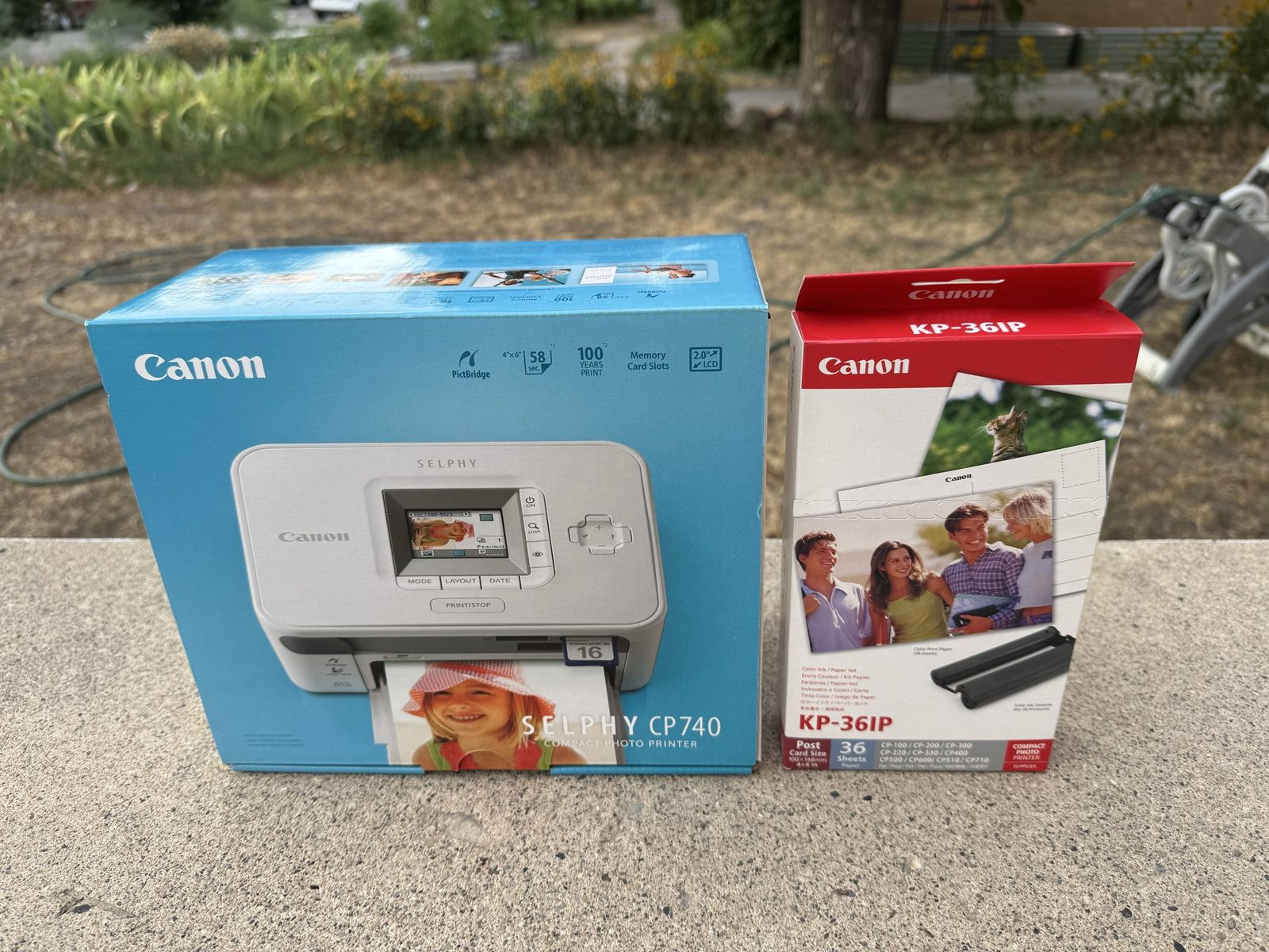 New Canon SELPHY CP740 Compact Photo Printer with KP-36IP Ink/Paper Set