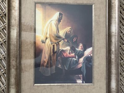 Beautifully Framed Artwork Of Christ Healing