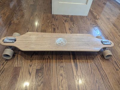 White Wave Bamboo Cruiser Longboard with Extra Wheels