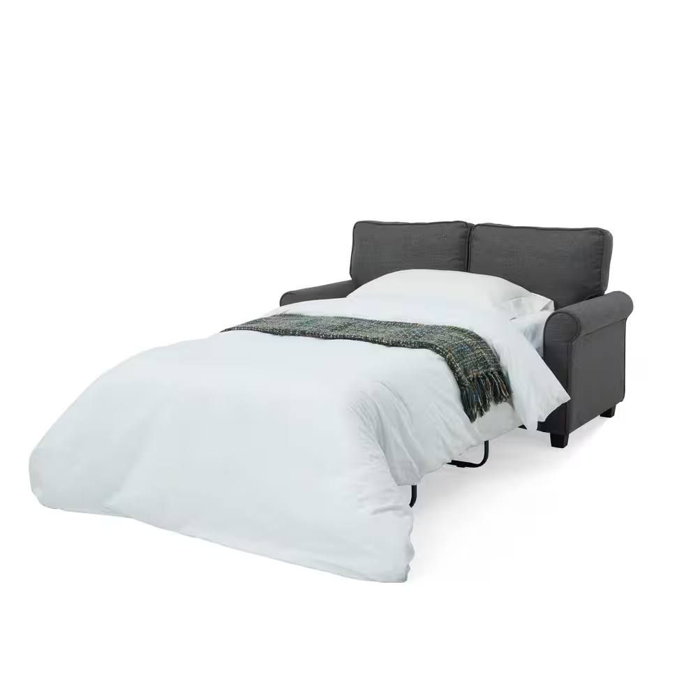 Addison 57 Dark Gray Polyester Twin Sofa Bed