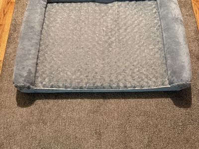 Cozy Gray Plush Pet Bed - Medium Crate Mat for Dogs & Cats - Soft, Washable 36in x 24in.