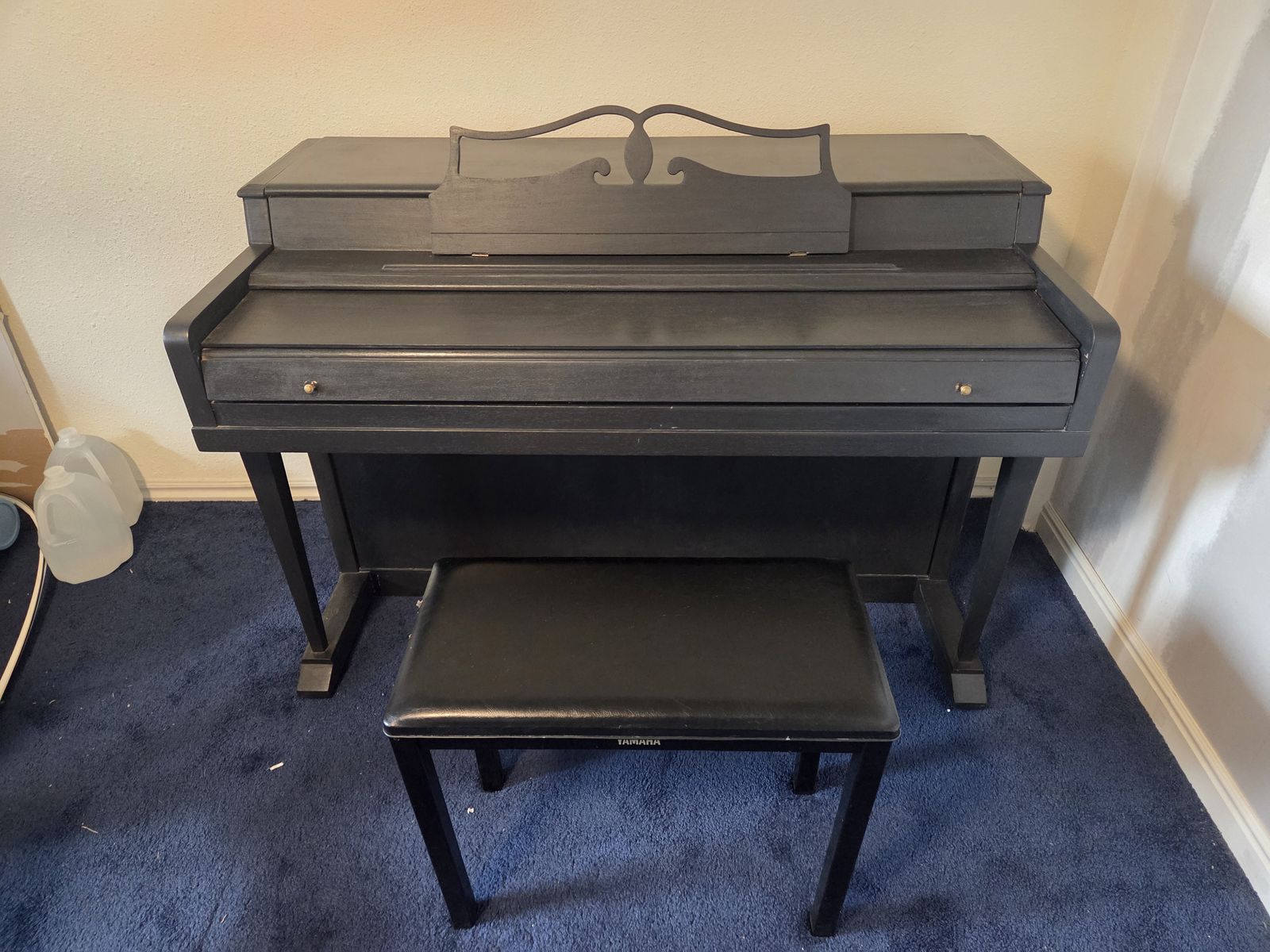 Piano and bench