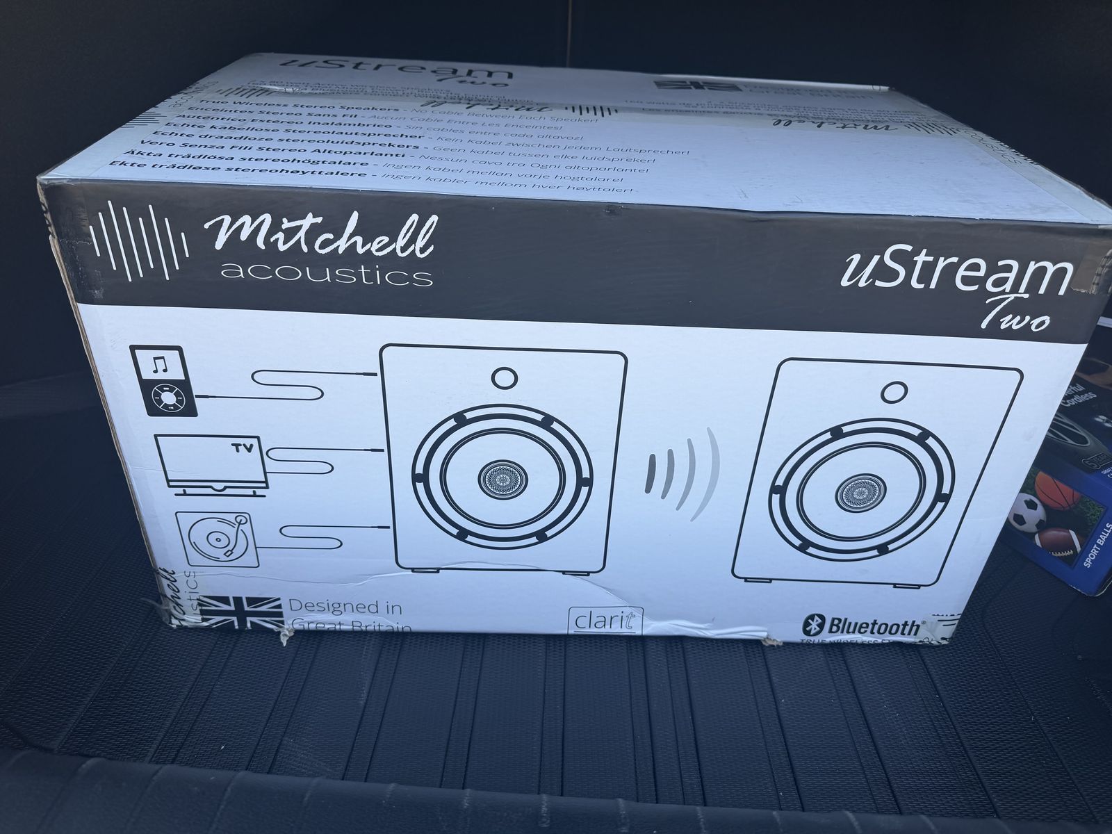 Mitchell acoustics u stream two true wireless stereo Bluetooth speaker system -black new