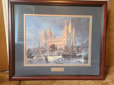 Limited Ed. Glen S. Hopkinson "The Legacy Temple" Pioneer Legacy Series Framed Print