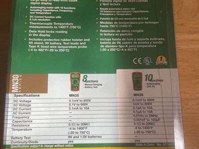 (NEW) EXTECH AUTORANGING MINI MULTIMETER