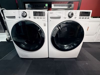 Matching White Ultra Capacity, Steam Lg Washer & Dryer Set!(STACKABLE!)