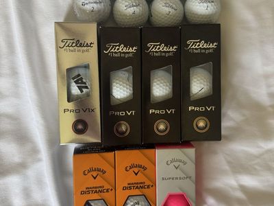 Titleist Pro V1x, Pro V1, Callaway Warbird Distance+, Supersoft Golf Balls - New & Used Lot
