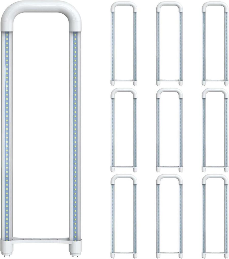 Romwish U Shaped LED Tube, 18W, 10 Pack