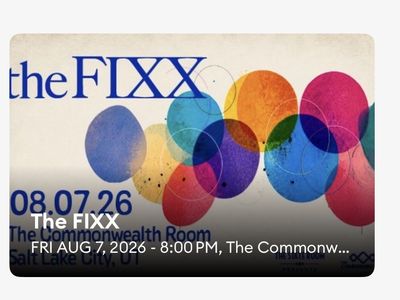 The FIXX Concert Tickets - The Commonwealth Room Salt Lake City - Aug 7, 2026