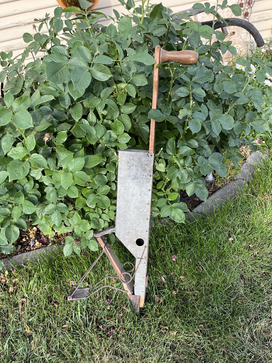 Early 1900's Hand Held Wooden Corn Seed Planter -Farm Tool
