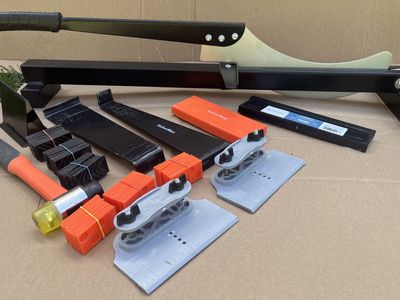 Brutus 12" Flooring Cutter for Laminate and Vinyl Floors + Full Set of Installation Tools + Extras