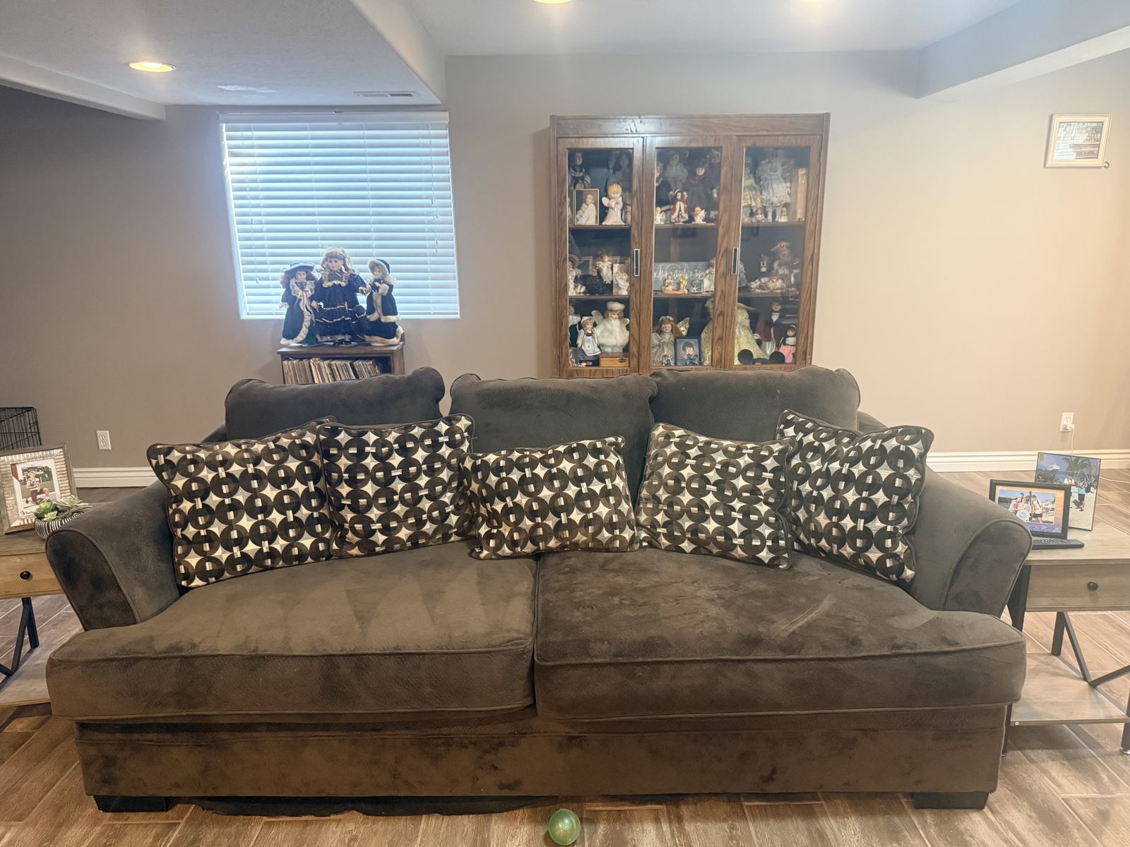 Couch and oversized chair.