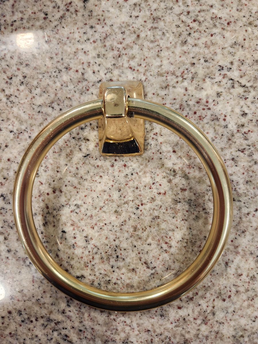 Gold towel holder
