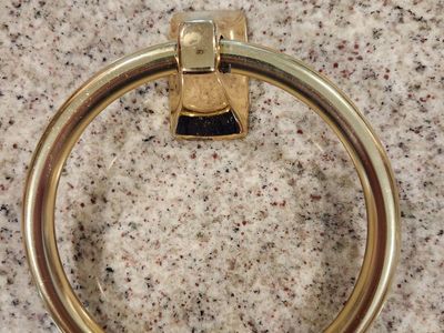 Gold towel holder