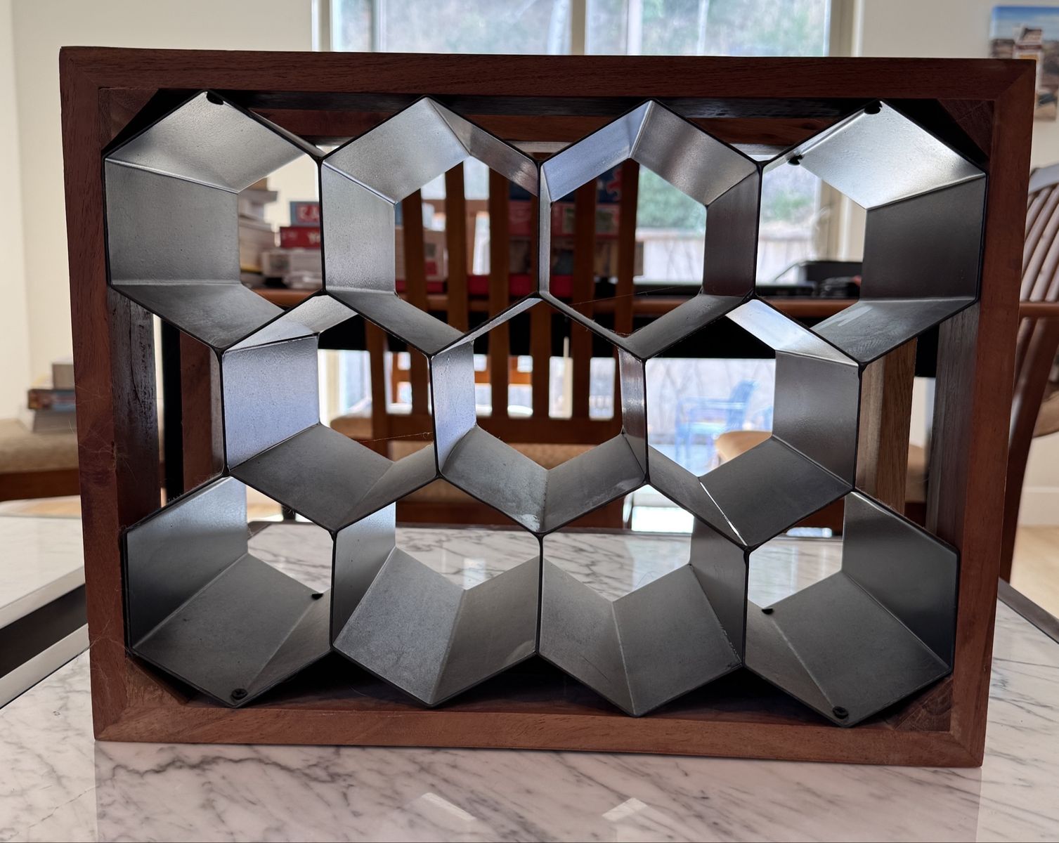 Geometric wine rack