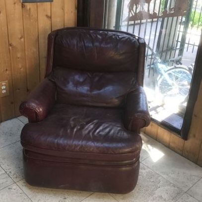 Used Leather Chair - Brown, Comfortable Seating