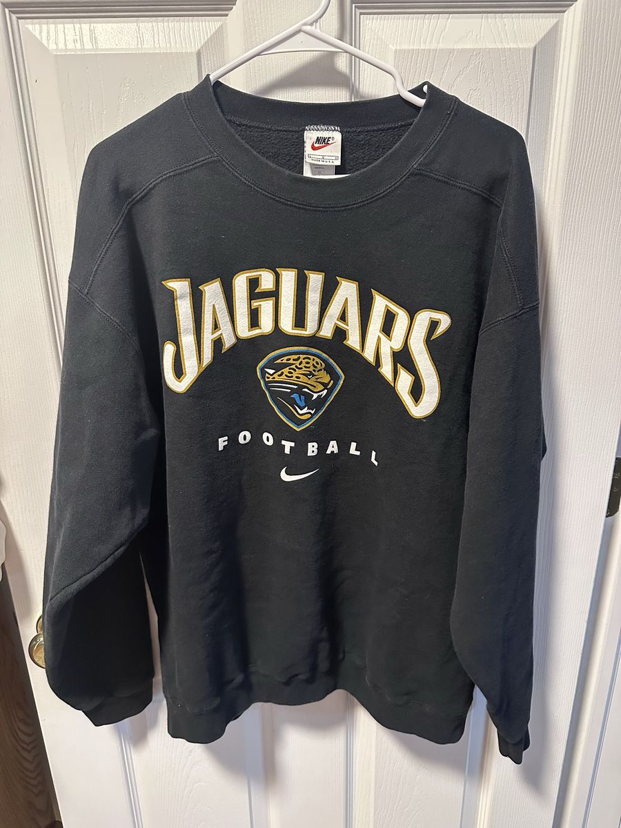 Vintage Nike Jacksonville Jaguars Football Crewneck Sweatshirt Men's L Black