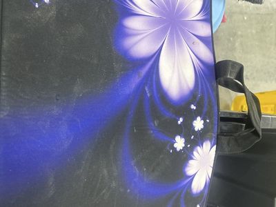 Floral Design Black & Blue Laptop Bag/Sleeve with Zipper Closure