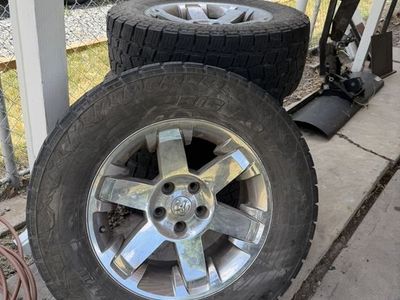 Dodge Ram 20" Chrome Wheels w/ 35x12.50R20LT Tires - Set of 4, Good Tread