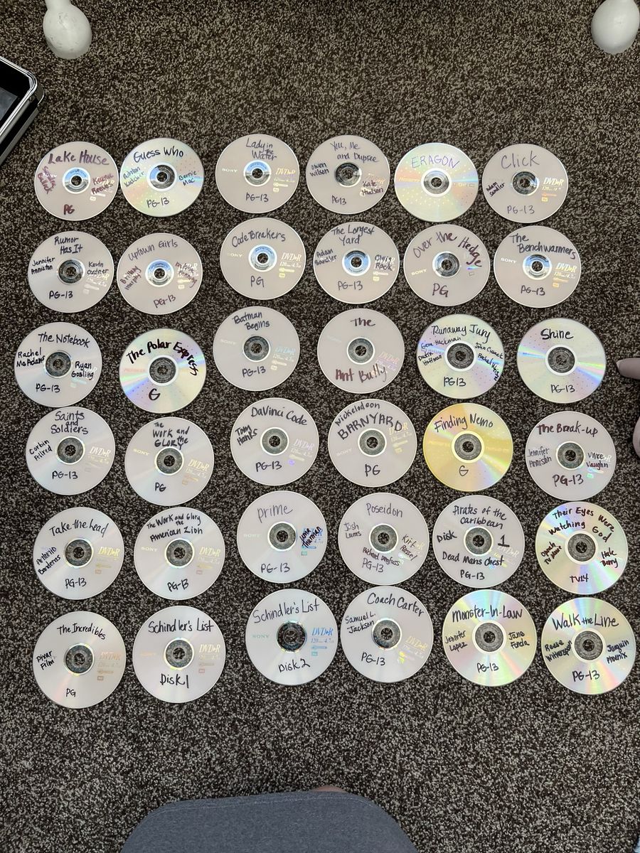 60 Family Friendly DVD’s and Audiobooks with 128 slot Vault Case with locking Key