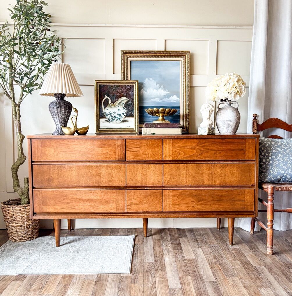*FREE DELIVERY* Vintage MCM Walnut Credenza