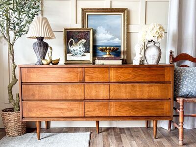 *FREE DELIVERY* Vintage MCM Walnut Credenza