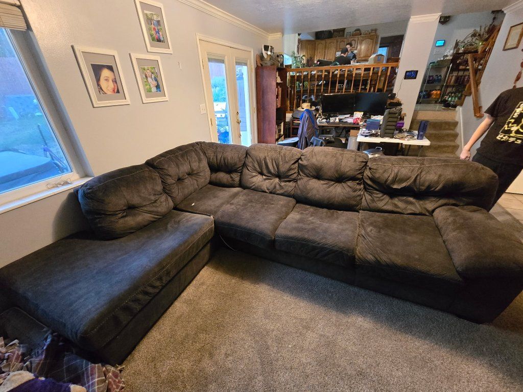 Ashley furniture  sectional with chaise.