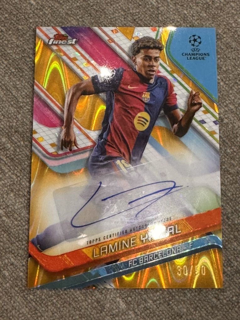 2025 Lamine Yamal Topps Finest Auto Gold /50