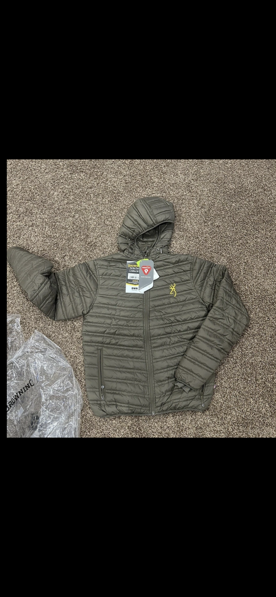 Mens Browning Puffer jacket Brown size S