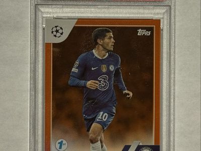 2022 Topps Christian Pulisic UEFA CC 1st Ed Orange /25 #144 PSA 10 Chelsea USA