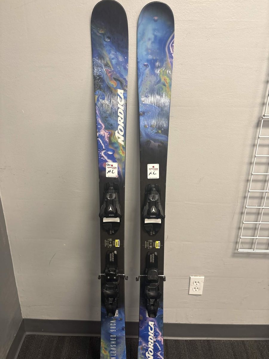 Lightly Used Nordica Unleashed 98CA Skis w/ Atomic Strive 13 Bindings-162cm