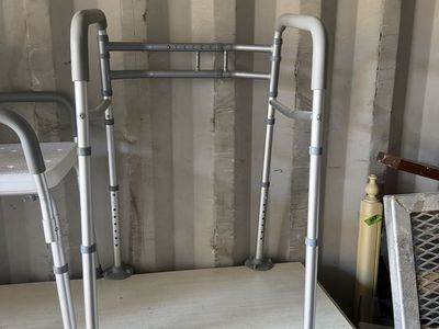 Medical toilet seat rail
