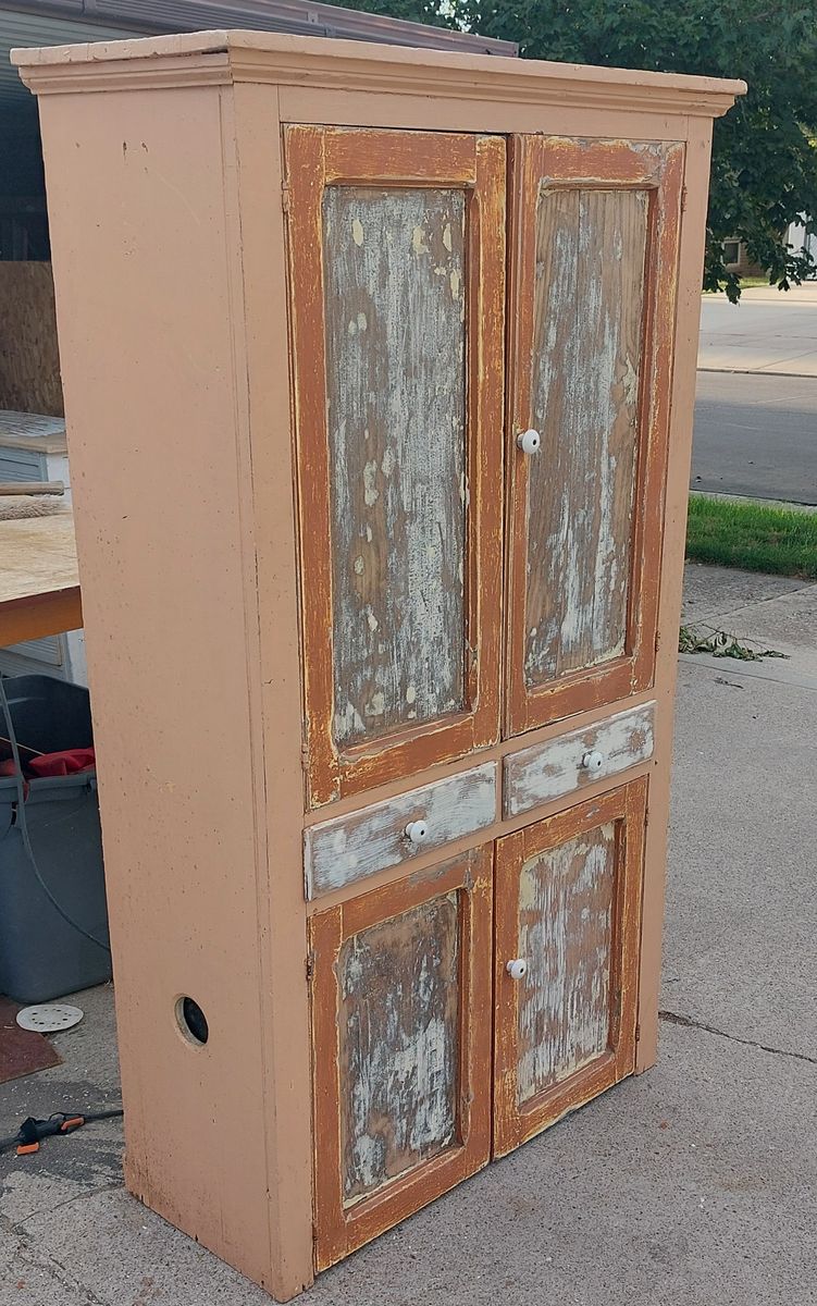 Antique Pie Safe Pantry Cabinet