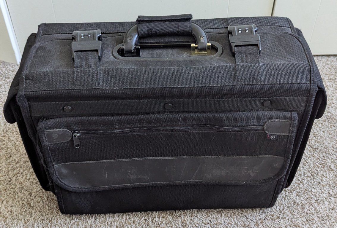 Black Fabric Briefcase Bag
